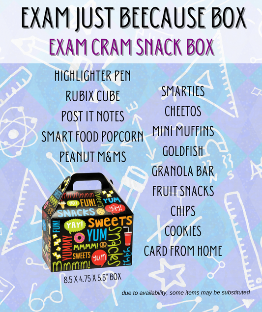 Spring Final Exam Cram Snack Box