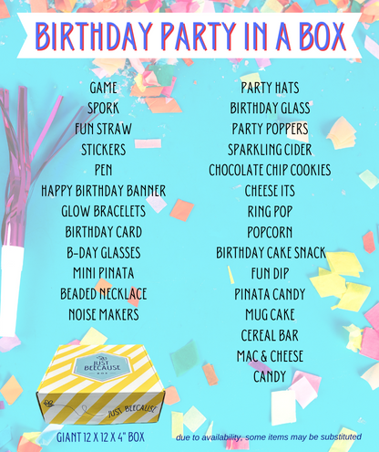 Birthday Box with Balloons & Bakery Add-on!